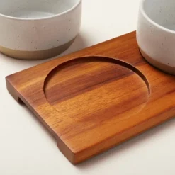 Wood Paddle With 4 Speckled Stoneware Bowls - Hearth & Hand™ With Magnolia -Home Decoration GUEST 00f3ff25 0987 4354 92c6 36d7aa772a7e