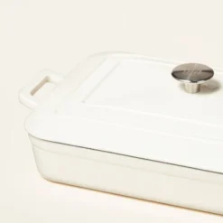 Enamel Coated Casserole/Bakeware Dish With Lid Cream - Hearth & Hand™ With Magnolia: Cast Iron, Hand Wash, Nonstick -Home Decoration GUEST 05f2970f 5b01 428e a140 acc4eb2f950a