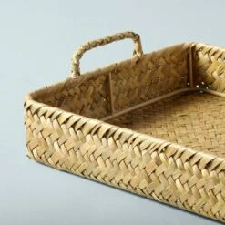 36" Extra-Large Natural Woven Basket Tray - Hearth & Hand™ With Magnolia -Home Decoration GUEST 083542f0 e041 4044 94a4 4e728bb306d1