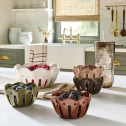 Large Wavy Edge Berry Bowl Sour Cream - Hearth & Handâ„¢ With Magnolia