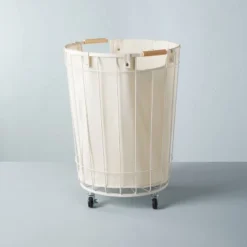 Wire & Fabric Laundry Hamper Sour Cream - Hearth & Hand™ With Magnolia -Home Decoration GUEST 1172c23f 3103 40d4 b324 2c56bdd6ddc9