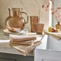 Set Of 4 Fall Dishcloths Cream With Stripes - Hearth & Handâ„¢ With Magnolia