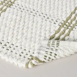 20"x32" Open Plaid Bath Rug Green/Cream - Hearth & Hand™ With Magnolia: Woven Cotton, Machine Washable 5 20"x32" Open Plaid Bath Rug Green/Cream - Hearth & Hand™ With Magnolia: Woven Cotton, Machine Washable -Home Decoration GUEST 1880fe11 0f14 41f4 b165 580db8ba39b3