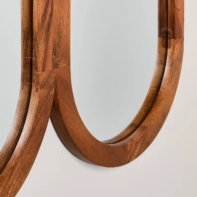 32"x26" Wood Framed Triple Oval Mirror - Hearth & Hand™ With Magnolia 3 32"x26" Wood Framed Triple Oval Mirror - Hearth & Hand™ With Magnolia - Image 3