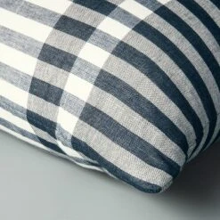 24"x24" Contrast Edge Stripe Oversized Throw Pillow Gray/Blue - Hearth & Hand™ With Magnolia -Home Decoration GUEST 2aac9352 1ec5 4711 bf48 9b96de391211