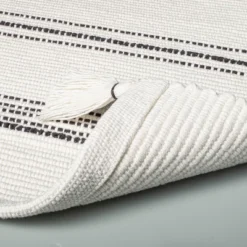 Tonal Stripes Bath Rug Sour Cream/Railroad Gray - Hearth & Hand™ With Magnolia -Home Decoration GUEST 2f18d171 85d9 4317 8172 0e2d70fef955