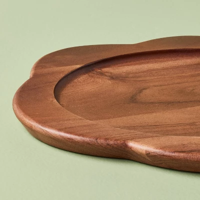 Wood Scallop Oval Tray - Hearth & Hand™ With Magnolia 2 Wood Scallop Oval Tray - Hearth & Hand™ With Magnolia - Image 2