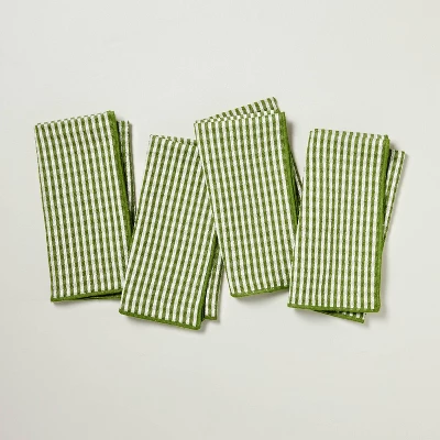 Set Of 4 Serged Edge Gingham Cloth Napkins - Hearth & Hand™ With Magnolia 4 Set Of 4 Serged Edge Gingham Cloth Napkins - Hearth & Hand™ With Magnolia - Image 4
