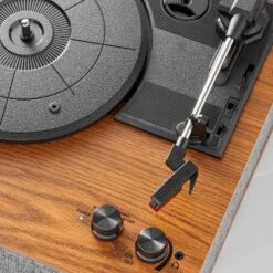 3-Speed Record Player Brown/Gray - Hearth & Hand™ With Magnolia -Home Decoration GUEST 38f5f3a4 be30 4624 9c9a 3488c5481e06