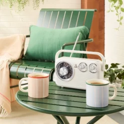 Retro Portable AM/FM Bluetooth Radio Cream - Hearth & Hand™ With Magnolia