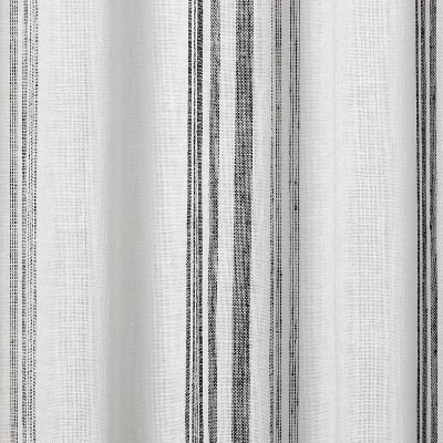 Vertical Stripe Curtain Sheer Gray/Cream - Hearth & Hand™ With Magnolia 4 Vertical Stripe Curtain Sheer Gray/Cream - Hearth & Hand™ With Magnolia - Image 4