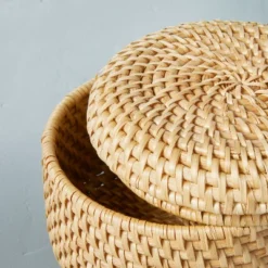 Woven Basket With Lid Natural - Hearth & Hand™ With Magnolia -Home Decoration GUEST 5771aee5 3de9 4b2d 8eea 1b818536233b