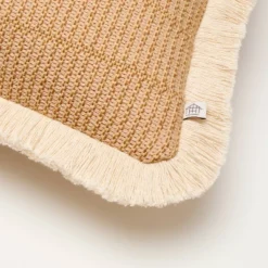 24"x24" Textured Woven Square Toss Pillow Natural - Hearth & Hand™ With Magnolia -Home Decoration GUEST 59aae138 b502 40d3 8dfa 4ad18abf4658