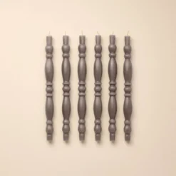 6pk Spindle Taper Candles Gray - Hearth & Hand™ With Magnolia -Home Decoration GUEST 6fee2d61 99c6 4a1d adac 6341f4fbcc26