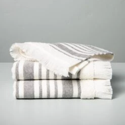 Multistripe Bath Towels Cream/Gray - Hearth & Hand™ With Magnolia -Home Decoration GUEST 78ade48d d25d 4e09 b83f 227a74722f75