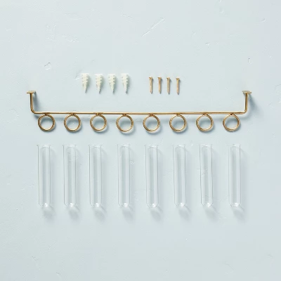 9pc Steel & Glass Plant Propagation Set Gold/Clear - Hearth & Hand™ With Magnolia 2 9pc Steel & Glass Plant Propagation Set Gold/Clear - Hearth & Hand™ With Magnolia - Image 2