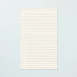 Textured Stripe Indoor/Outdoor Woven Area Rug Beige/Cream - Hearth & Hand™ With Magnolia -Home Decoration GUEST 81adbddd c71c 4ad6 a930 83f20b4a4740