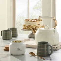 2qt Stainless Steel Arch Cutout Teapot - Hearth & Hand™ With Magnolia