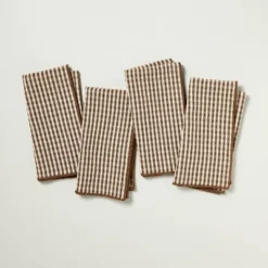 Set Of 4 Serged Edge Gingham Cloth Napkins - Hearth & Hand™ With Magnolia 6 Set Of 4 Serged Edge Gingham Cloth Napkins - Hearth & Hand™ With Magnolia -Home Decoration GUEST 8716e406 9c40 4e5a afbf 5256bd14ec84
