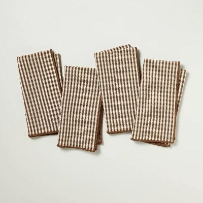 Set Of 4 Serged Edge Gingham Cloth Napkins - Hearth & Hand™ With Magnolia 3 Set Of 4 Serged Edge Gingham Cloth Napkins - Hearth & Hand™ With Magnolia - Image 3