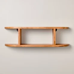 Rounded Edge Two Tier Wood Shelf - Hearth & Hand™ With Magnolia -Home Decoration GUEST 90a6d2e7 77ff 4a4f b506 d721577a888d