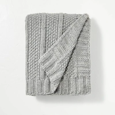Chunky Textured Knit Throw Blanket - Hearth & Hand™ With Magnolia 4 Chunky Textured Knit Throw Blanket - Hearth & Hand™ With Magnolia - Image 4
