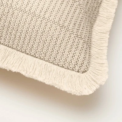 14"x20" Textured Woven Lumbar Toss Pillow Light Natural - Hearth & Hand™ With Magnolia 3 14"x20" Textured Woven Lumbar Toss Pillow Light Natural - Hearth & Hand™ With Magnolia - Image 3