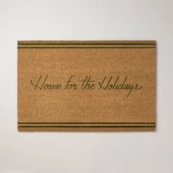 Home For The Holidays Coir Christmas Doormat Tan/Evergreen - Hearth & Hand™ With Magnolia -Home Decoration GUEST 9e509adc f297 45c1 9bfc 1446110a5518