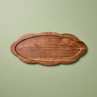 Wood Scallop Oval Tray - Hearth & Hand™ With Magnolia 5 Wood Scallop Oval Tray - Hearth & Hand™ With Magnolia - Image 5