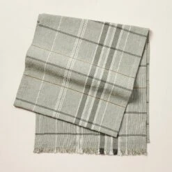 Textured Fall Plaid Woven Table Runner Sage Green - Hearth & Hand™ With Magnolia -Home Decoration GUEST a3a57c62 498d 408a 9c9a de3a025d8d7d