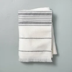 Multistripe Bath Towels Cream/Gray - Hearth & Hand™ With Magnolia -Home Decoration GUEST a3ab88f0 8654 425b a1f7 f62caee554f1