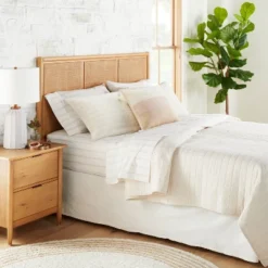 Channel Stitch Heathered Quilt - Hearth & Hand™ With Magnolia -Home Decoration GUEST a3b71507 25f8 46aa a5f4 34c20fa9cbc3