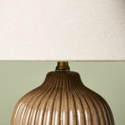 Ribbed Ceramic Table Lamp Brown/Oatmeal - Hearth & Hand™ With Magnolia: Farmhouse Accent, 40W Max, ETL Listed 5 Ribbed Ceramic Table Lamp Brown/Oatmeal - Hearth & Hand™ With Magnolia: Farmhouse Accent, 40W Max, ETL Listed -Home Decoration GUEST a69efcd0 ba20 418c 98ac a1fa3d543b21
