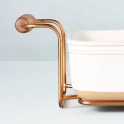 4.25qt Oven-to-Table Stoneware Baking Dish With Cradle Carrier Cream/Clay - Hearth & Hand™ With Magnolia -Home Decoration GUEST a6a6fc4c f8f3 4913 a404 ef592b5d98a2