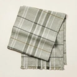 Textured Fall Plaid Woven Table Runner Sage Green - Hearth & Hand™ With Magnolia -Home Decoration GUEST a800a163 ae14 453d be3d b6a7d83e8d6e