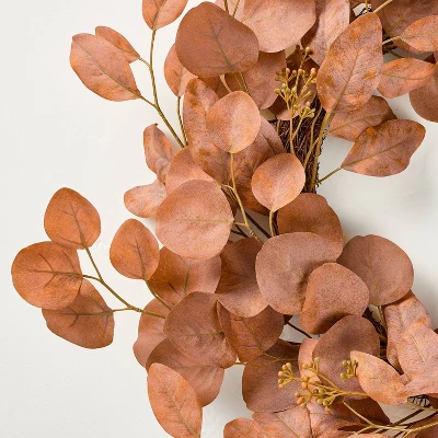 26" Rusted Eucalyptus Wreath - Hearth & Hand™ With Magnolia 2 26" Rusted Eucalyptus Wreath - Hearth & Hand™ With Magnolia - Image 2