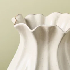 Pleated Ceramic Vase Sour Cream - Hearth & Hand™ With Magnolia -Home Decoration GUEST bd9b8456 1191 4255 8e6c 1105474108b9