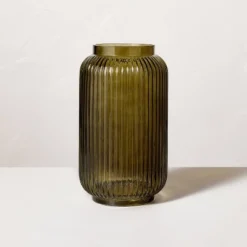Ribbed Glass Jug Vase Dark Green - Hearth & Hand™ With Magnolia -Home Decoration GUEST bddfea06 0cdf 4e99 9686 d59b3e8abd18