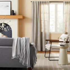 Clipped Stripe Dobby Throw Blanket - Hearth & Handâ„¢ With Magnolia