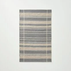 Wool Blend Variegated Stripe Area Rug Dark Gray - Hearth & Hand™ With Magnolia -Home Decoration GUEST c629a83d a738 4bab bd2a 06965392a6e8