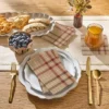 16ct Fall Plaid Paper Beverage Napkins Burgundy/Brown - Hearth & Hand™ With Magnolia