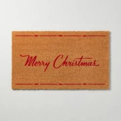Merry Christmas Coir Doormat Tan/Red - Hearth & Hand™ With Magnolia -Home Decoration GUEST cff9aae3 34b2 4a2b 937a 28c875ecea82
