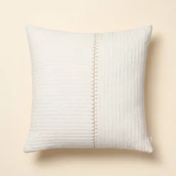 18"x18" Textured Stitch Stripe Square Throw Pillow - Hearth & Hand™ With Magnolia -Home Decoration GUEST d2d81d27 7e96 4b27 84b6 1a8f88d609e8