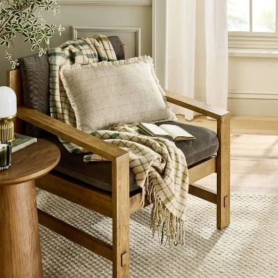 14"x20" Textured Woven Lumbar Toss Pillow Light Natural - Hearth & Hand™ With Magnolia 1 14"x20" Textured Woven Lumbar Toss Pillow Light Natural - Hearth & Hand™ With Magnolia