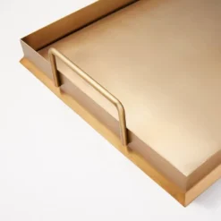 Beveled 12" X 16" Metal Decor Tray Brass Finish - Hearth & Hand™ With Magnolia -Home Decoration GUEST d65f60f1 7931 46c6 9fde 1ee80041ecb1