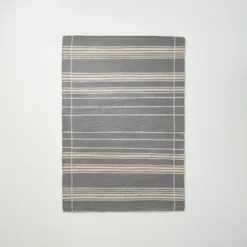 Wool Blend Variegated Stripe Area Rug Dark Gray - Hearth & Hand™ With Magnolia -Home Decoration GUEST dfeaf7b3 fe91 42d0 a761 a75fb13a64e0