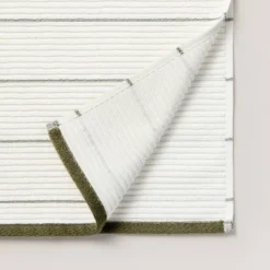 Ribbed Terry Bath Towels Cream/Green - Hearth & Hand™ With Magnolia -Home Decoration GUEST e1bf90f2 70c8 4d78 8b6d 2276c8917f22