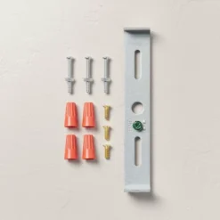 Fabric Shade Semi-Flush Mount Ceiling Light Brass/Oatmeal - Hearth & Hand™ With Magnolia: Modern Iron Body, ETL Listed -Home Decoration GUEST e34b9fd4 63fb 4f23 a1d1 10e37f98337f