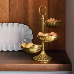 Brass Finish Tiered Snack Serving Bowls - Hearth & Handâ„¢ With Magnolia