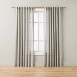 Lace Insert Sheer Curtain Panel - Hearth & Hand™ With Magnolia -Home Decoration GUEST e88640d0 85a5 44e2 a3cc c3a3935d2f44